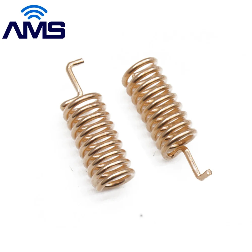 

AMS Wholesale 10PCS PCB Welding gsm helical Aerial 2.5dBi Omni Copper 915mhz Coil Straight / Bended Internal Spring wire Antenna