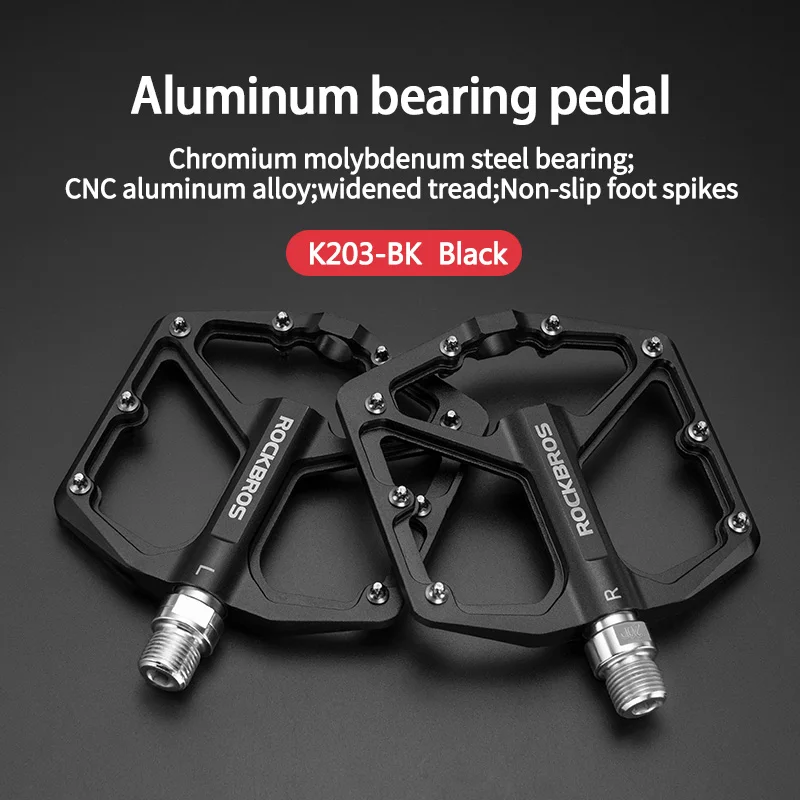 ROCKBROS MTB Radfahren Ultraleicht Pedal Fahrrad Versiegelt DU Lager Pedale Aluminium Legierung CRMO Nicht-slip Cleat Fahrrad Teil Pedale