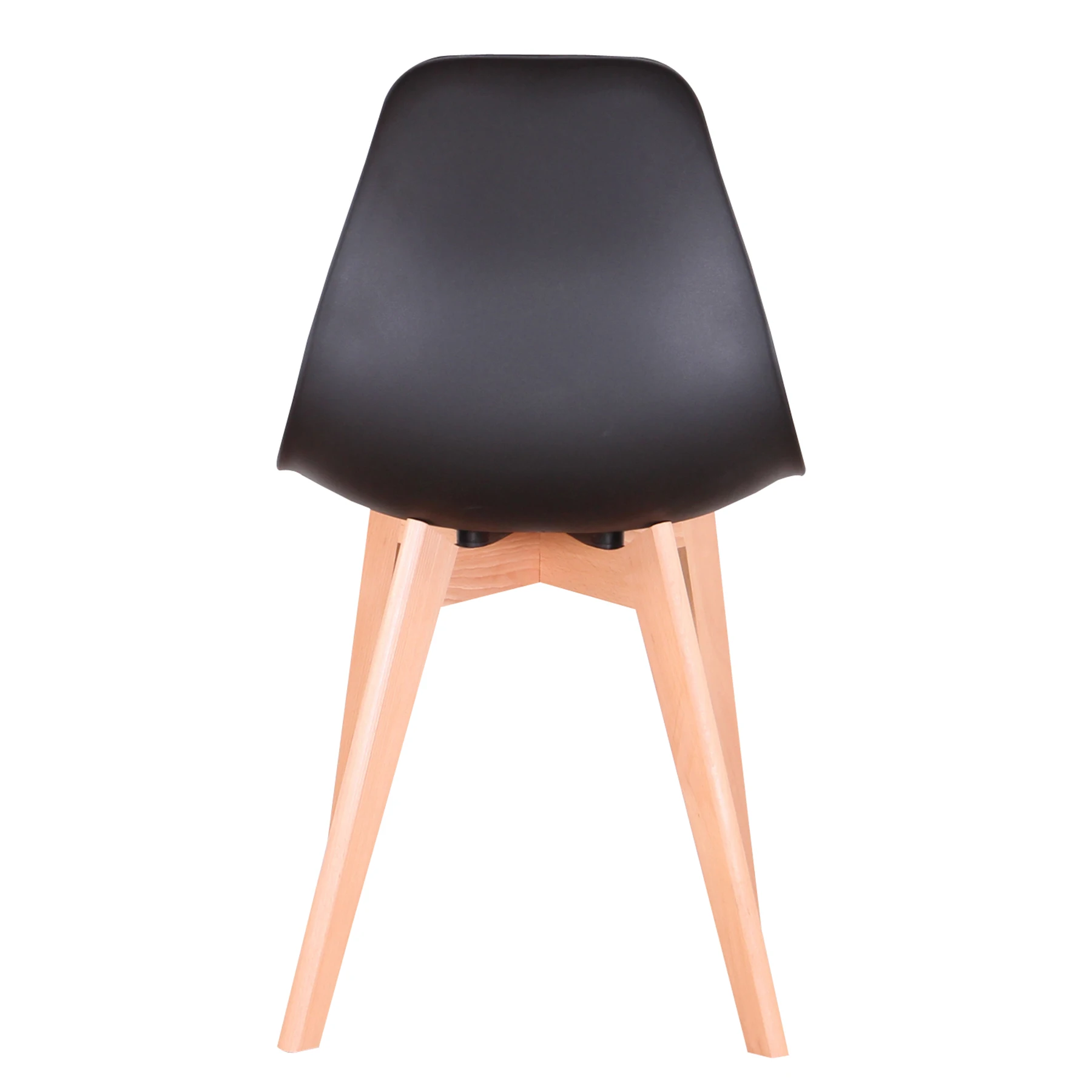 Egoonm Set mit 4 nordischen mittelalter lichen Esszimmers tühlen mit Massivholz beinen für Wohnzimmer Esszimmer Schlafzimmer Arbeits zimmer (weiß/schwarz/grau) – Detail 6