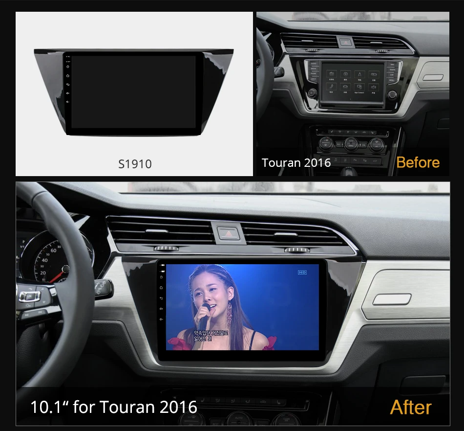 720P IPS DSP K7 Android 10.0 Car Radio Stereo for VW Touran 2016 Support Front camera 4G LTE 360 2din Auto Audio System 6G+128G