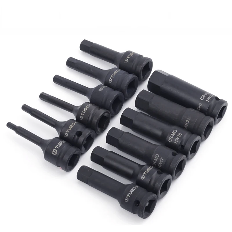 1/2inch Stick Auswirkungen Hex Bit Sockel Set Cr-MO Schraubendreher-bits Set H4-H22 Air Allen Schlüssel buchse Adapter für Ratsche Steckschlüssel