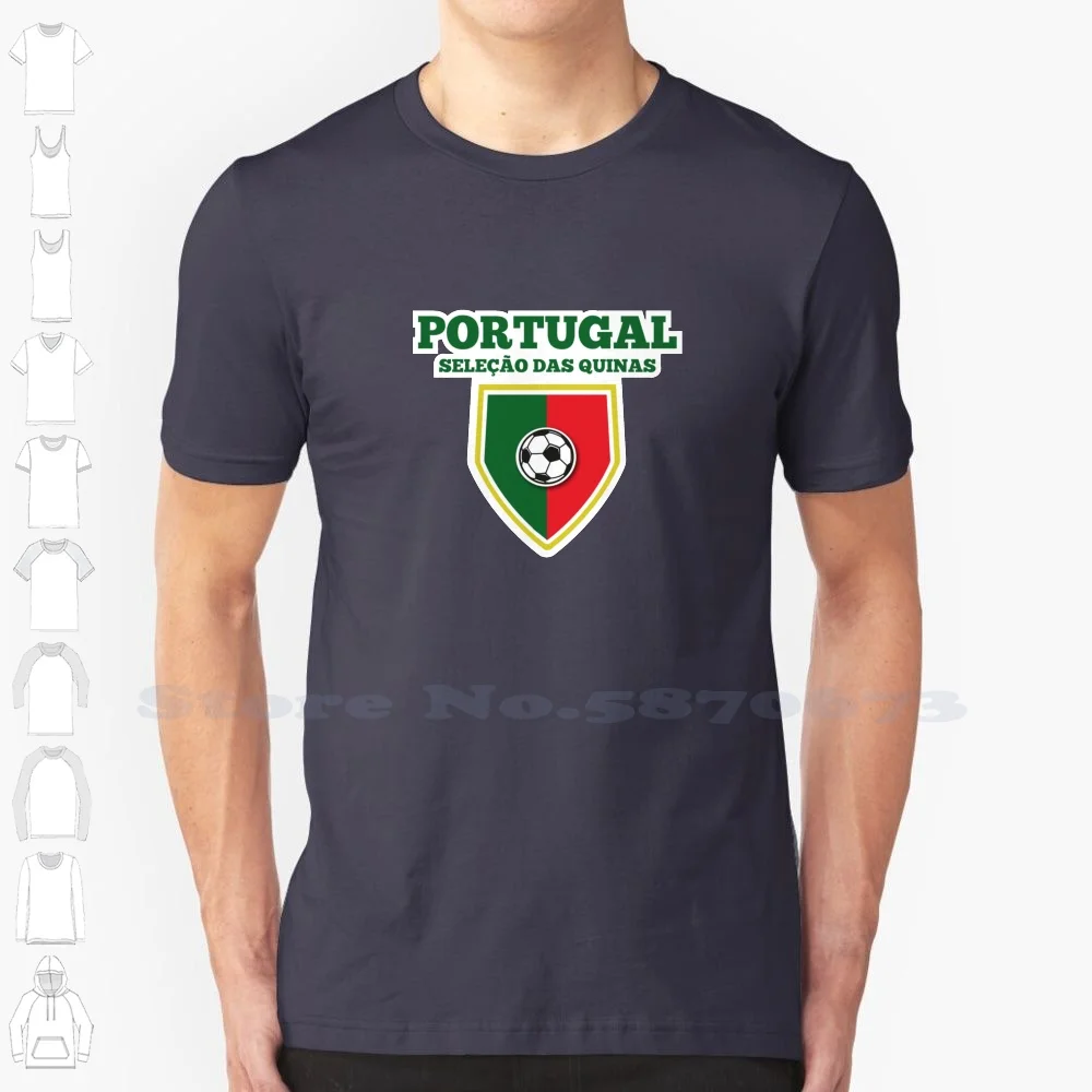 Portugal Futbol 100% Pure Cotton T-Shirt Portugal Futbol Selecao Cristiano Sele ? ? O Portuguesa De Futebol Jogo Oporto