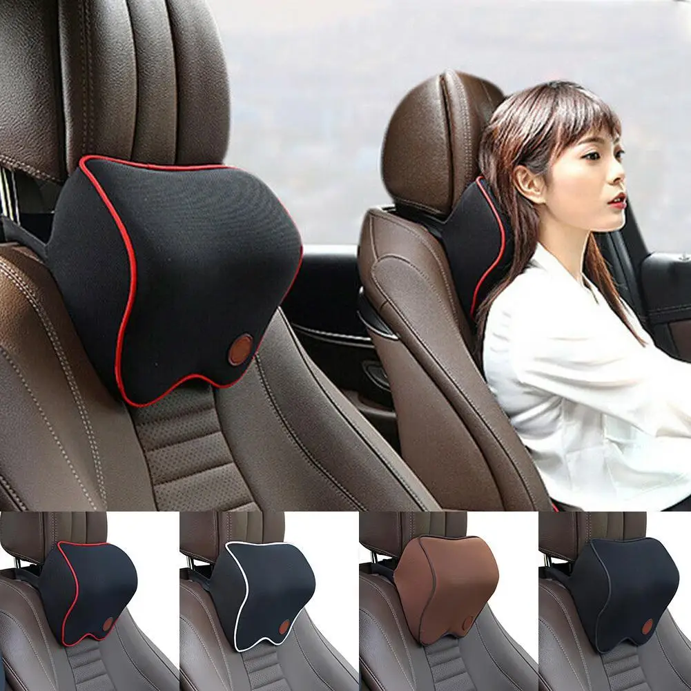 Car Neck Headrest Pillow Car Accessories Cushion Auto Seat Head Support Neck Protector Automobiles Seat Neck Rest Memory Cotton