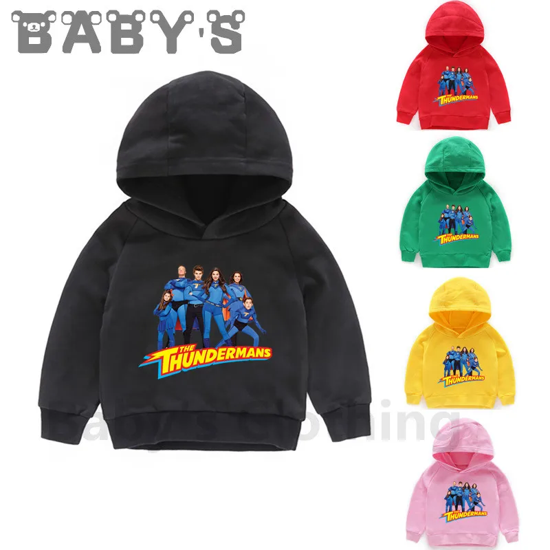 The Thundermans TV Shows Kids Sweatshirts Children Casual Hooded Hoodies Baby Pullover Tops Girls Boys Autumn Clothes,KMT5403