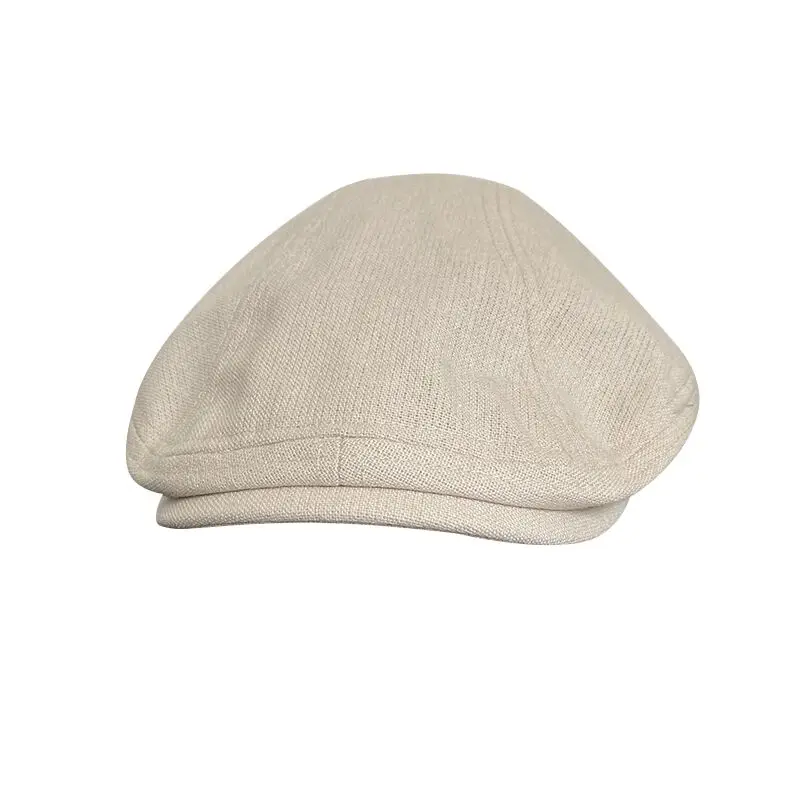 Spring And Summer Casual Men Flat Summer Linen Beret Hat Women  Breathable Cap Duckbill Driving Hats BLM325