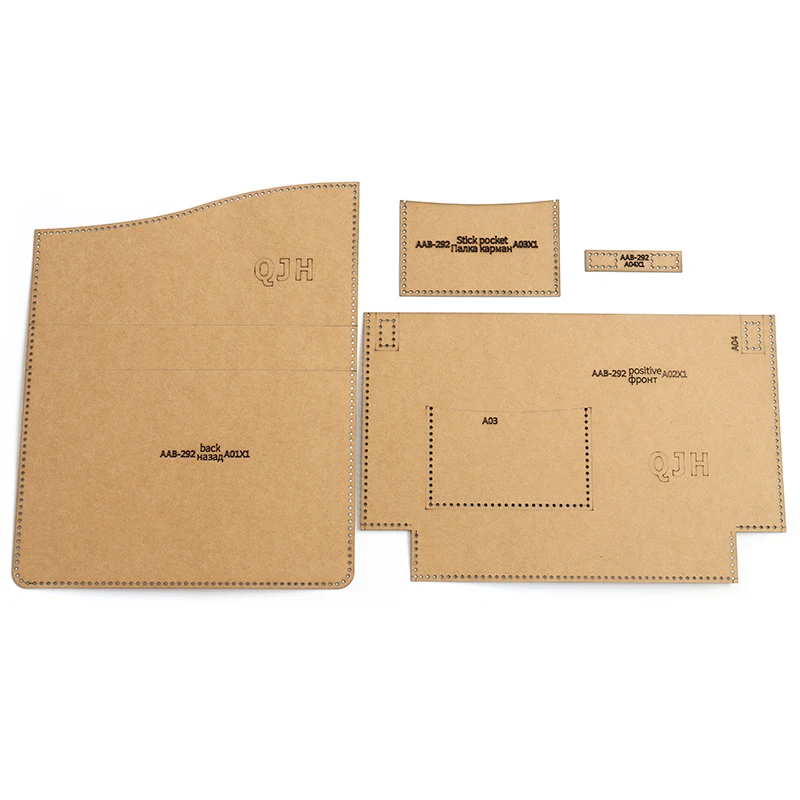 1Set DIY Kraft Paper Template New Men\'s clutches Business Storage Bag Leather Craft Pattern DIY Stencil Sewing Pattern 20m*13cm