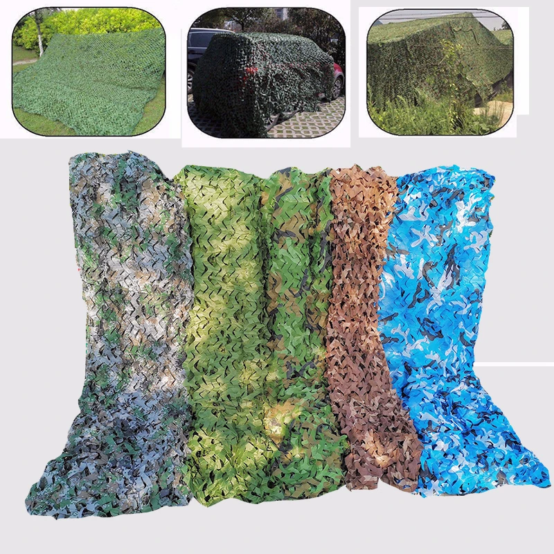 2x10m 3x4m Hunting Military Camouflage Nets Woodland Army Camo training netting Car Covers Tent Shade Camping Sun Shelter