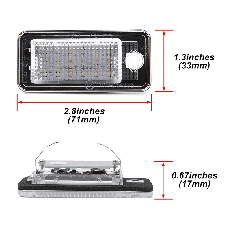 Canbus conduziu a lâmpada da placa de licença para audi a3 a4 s4 rs4 b6 b7 a6 rs6 s6 c6 s5 2d cabrio q7 a8 s8 rs4 avant