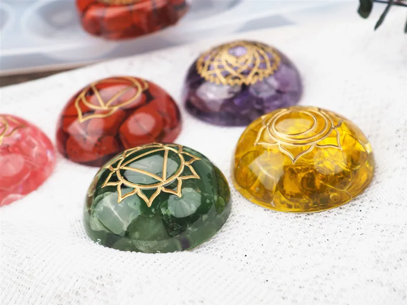 7 Chakras Pendant Silicone Mold for DIY Resin Casting Mold Orgonite Energy Resin Mold Kit for resin