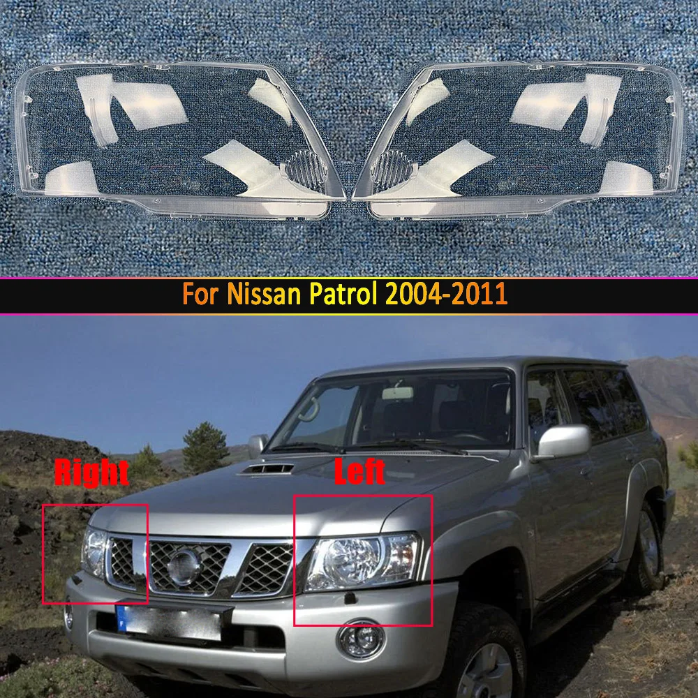 

Car Headlamp Lens For Nissan Patrol 2004 ~ 2011 Headlight Cover Car Replacement Auto Shell