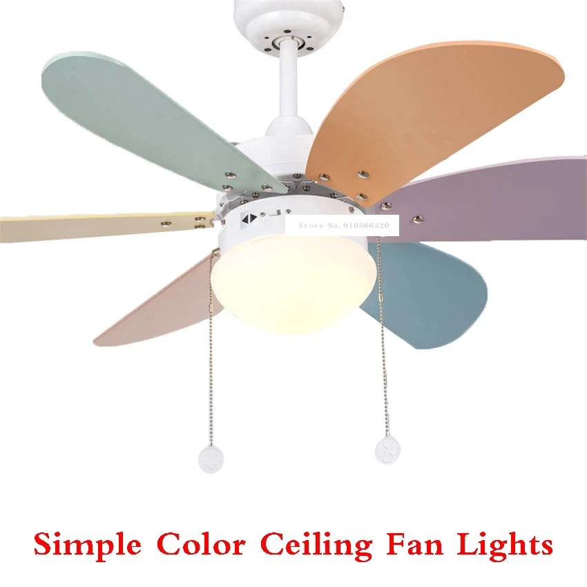 

KF-A0601 Household 220V Ceiling Fan lights Restaurant /Children Room Modern Simple LED Fan Lamp For 10-15 Square meters