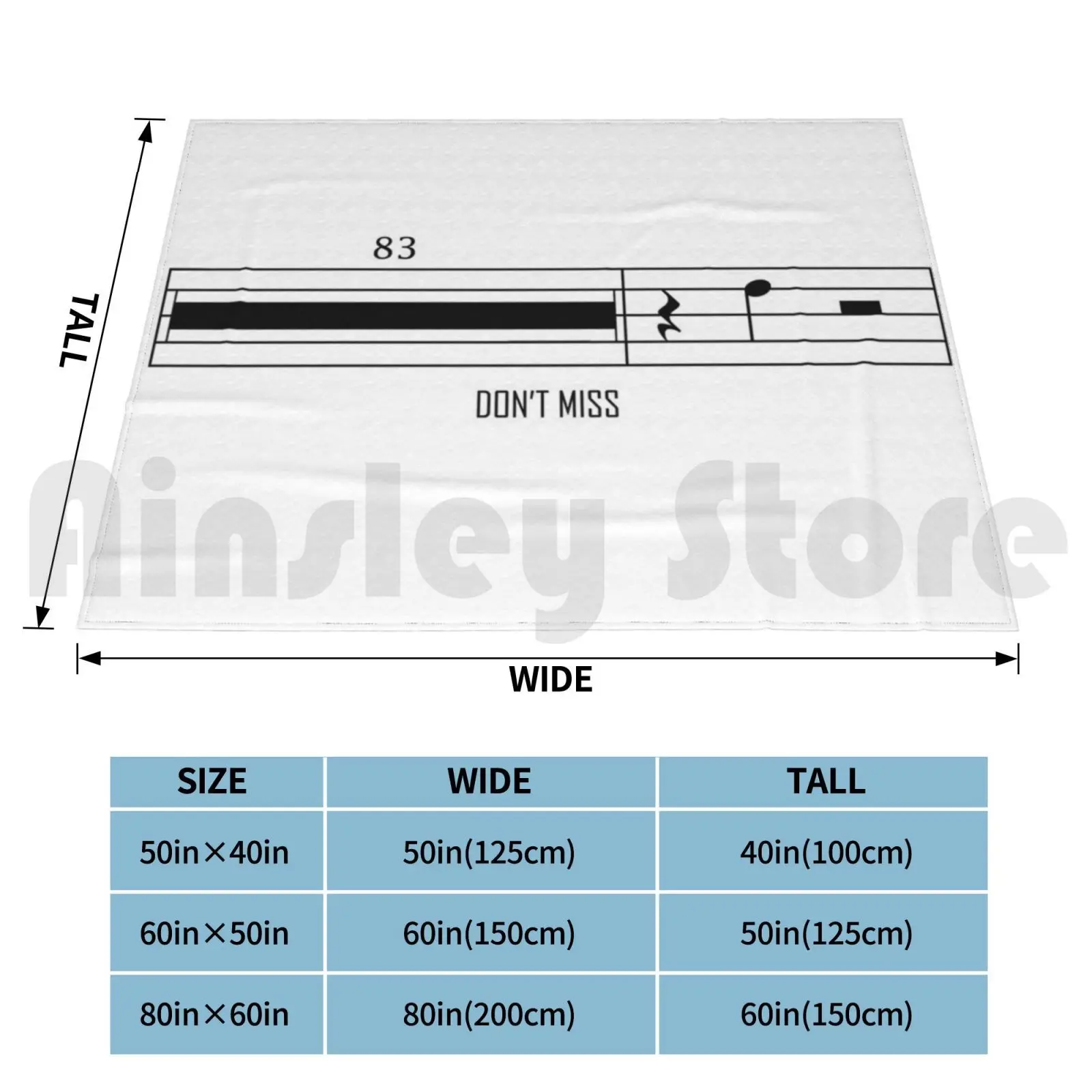 Don't Miss ( Percussion Humor ) Blanket Fashion Custom Music Percussion Piano Notes Simple Treble Bass