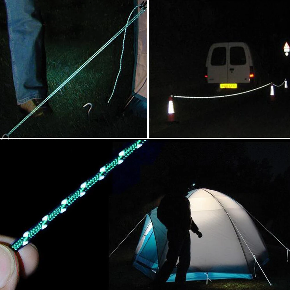 Luminous Rope Survival Strands Cords Camping Equipment Glow Lanyard Ropes