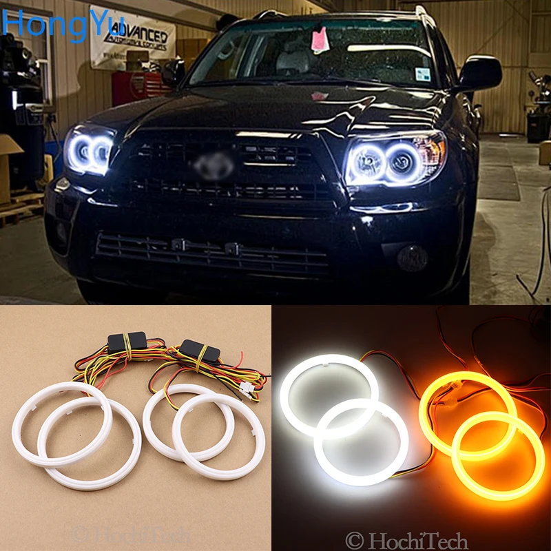 

for Toyota 4Runner 2006 2007 2008 2009 Cotton Switchback LED Dual Color Angel Eye White Amber turn signal light