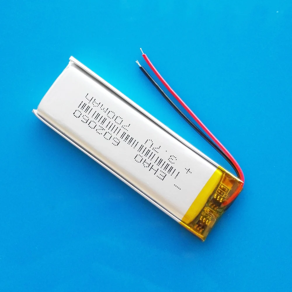 3.7V 700mAh 602060 lipo polymer lithium rechargeable battery for MP3 GPS DVD bluetooth recorder headset e-book camera