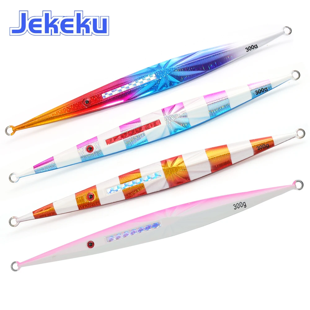 Imagem -02 - Jekeku-isca de Pesca Artificial Gabaritos Lentos Luminous Sinking Fish Lure Deep Sea Metal Jig Novo 500g Pcs