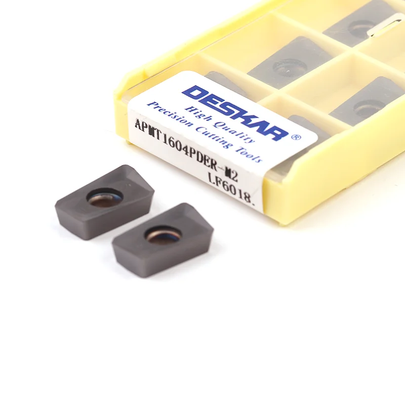 Pder m2 h2 xm Lf6018 Apmt1605 Peer Deskar Cnc Torno Fresagem Torneamento Ferramenta Apmt Inserções de Trituração para Aço Inoxidável 10 Peças Apmt1604