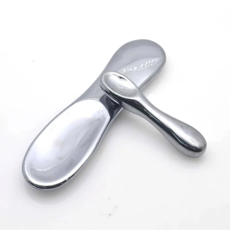 2pcs Terahertz Facial Massager Spoon Scraper Board Body Skin Massaging Wand Face Skin Care Gua Sha Tool