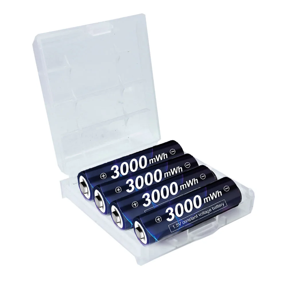 100% 용량 1.5V AA 리튬 이온 배터리 3000mwh 리튬 폴리머 충전식 리튬 배터리 원격 제어 전자 장난감 LED ligh