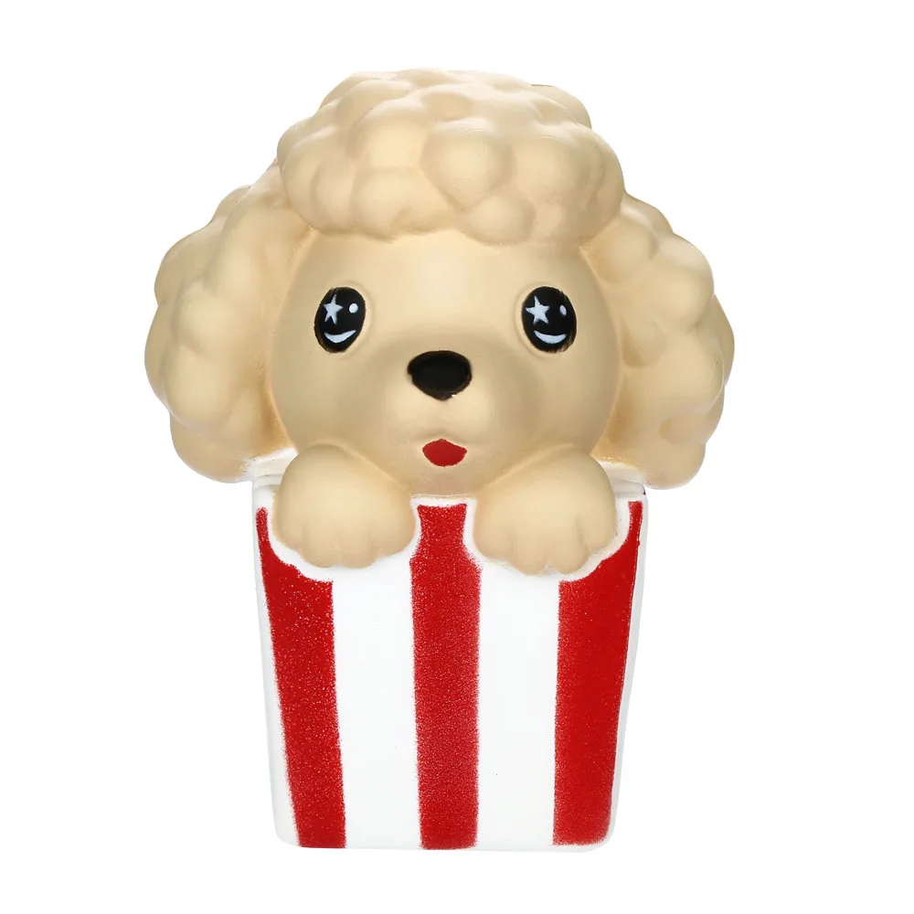 Cute Popcorn Dog Squishies Slow Rising Simulation Scented Soft Squeeze Toy Stress Relief Original Package Funny for Kid Gift Toy