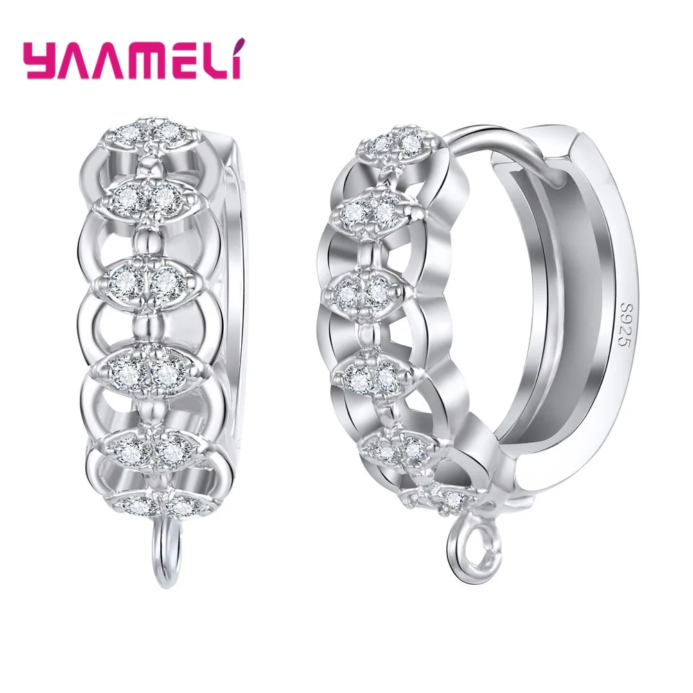 New Trendy Girls 925 Sterling Silver Needle Huggies Earrings Small Hoop Earrings Anti-Allergic Jewelry Accessory For Women