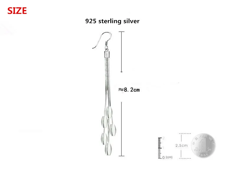 100% Стерлинговое Серебро 925 пробы модные серьги-капельки из пшеницы женские ювелирные изделия антиаллергенные оптовая продажа подарок Прям...