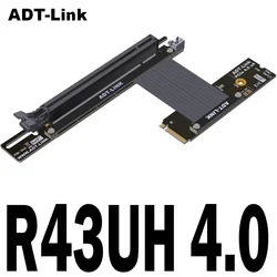 PCI-E 4.0 16x PCIe x16 Extender to M2 M.2 NVMe M-Key Riser Card Extension Cord Gen4.0 64Gbps with Sata Power Cable