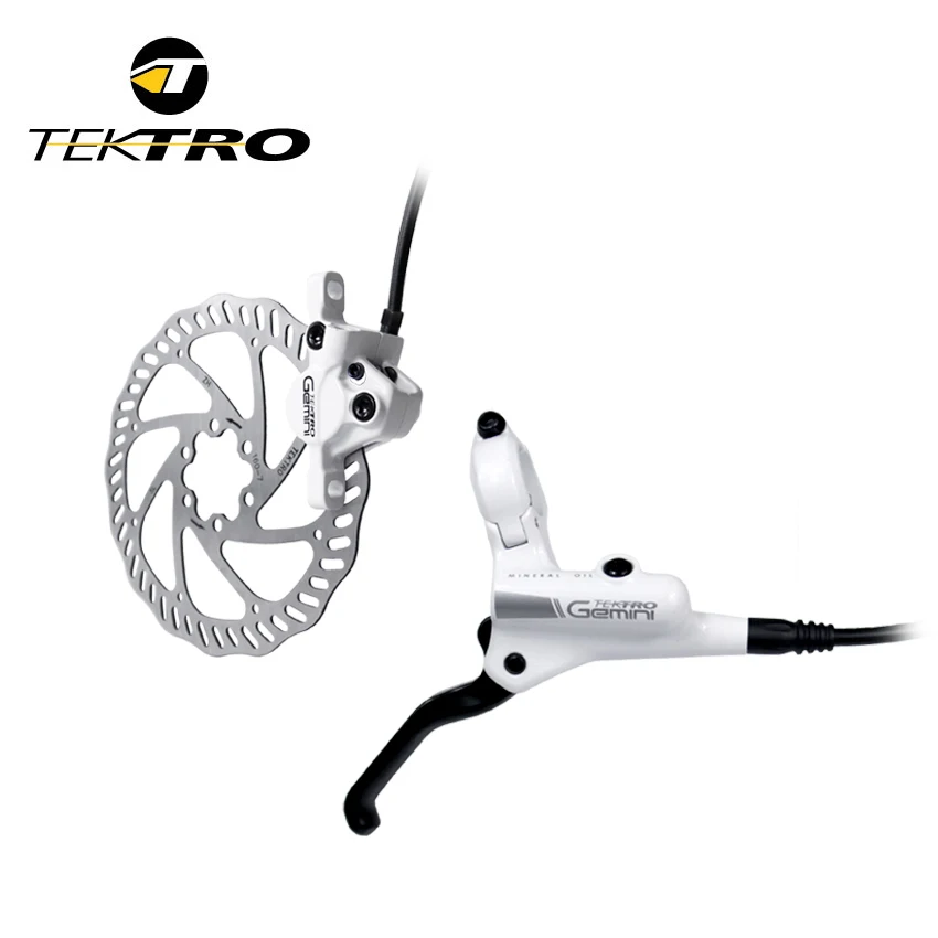 TEKTRO HD-M500 800/1500mm MTB White Hydraulic Disc Brake Set Clamp MTB Front/Rear Brake Caliper  Mountain Bike Brake Parts