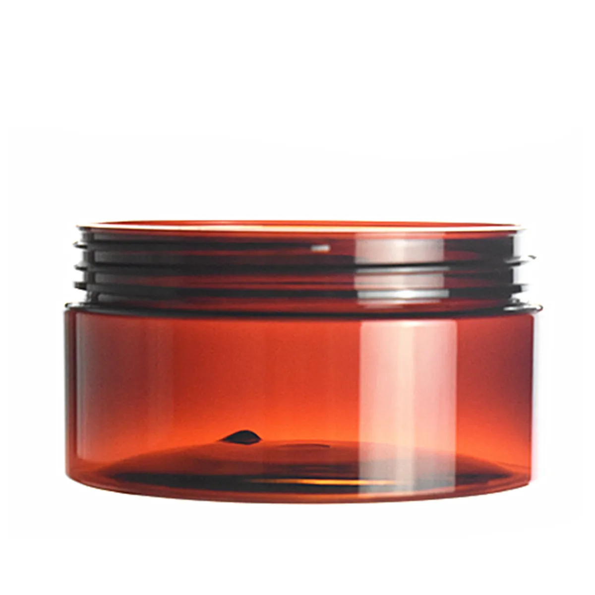 150ml 200ml/250g 300g clear/amber plastic round pet jar container with aluminum /plastic cap lid for Cosmetic,food, Packaging,