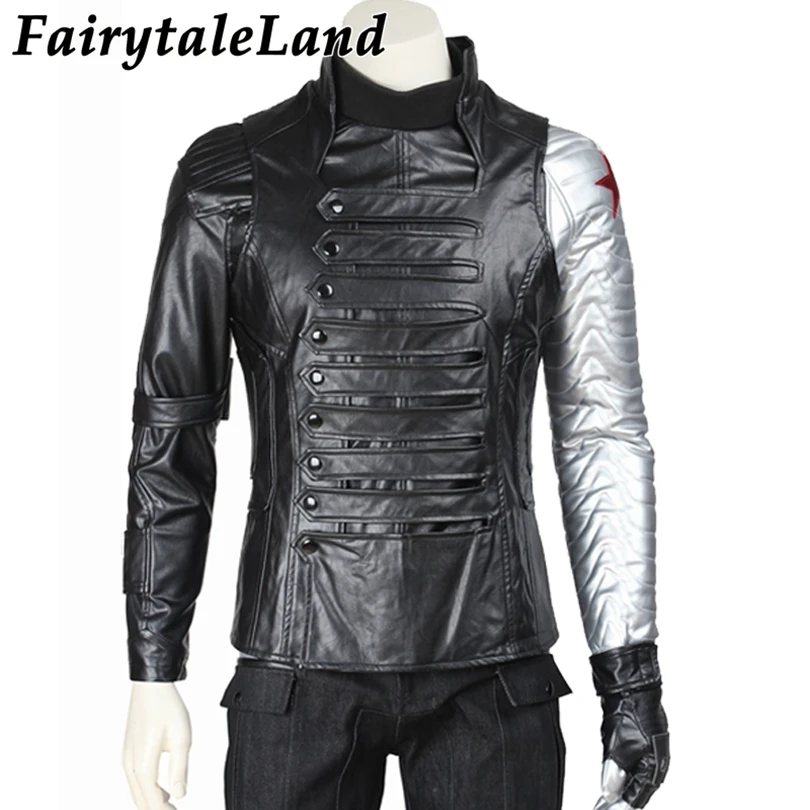 Winter Soldier Cosplay Costume Bucky Barnes Role-playing Cool Outfit Halloween Christmas Clothing With Accessories