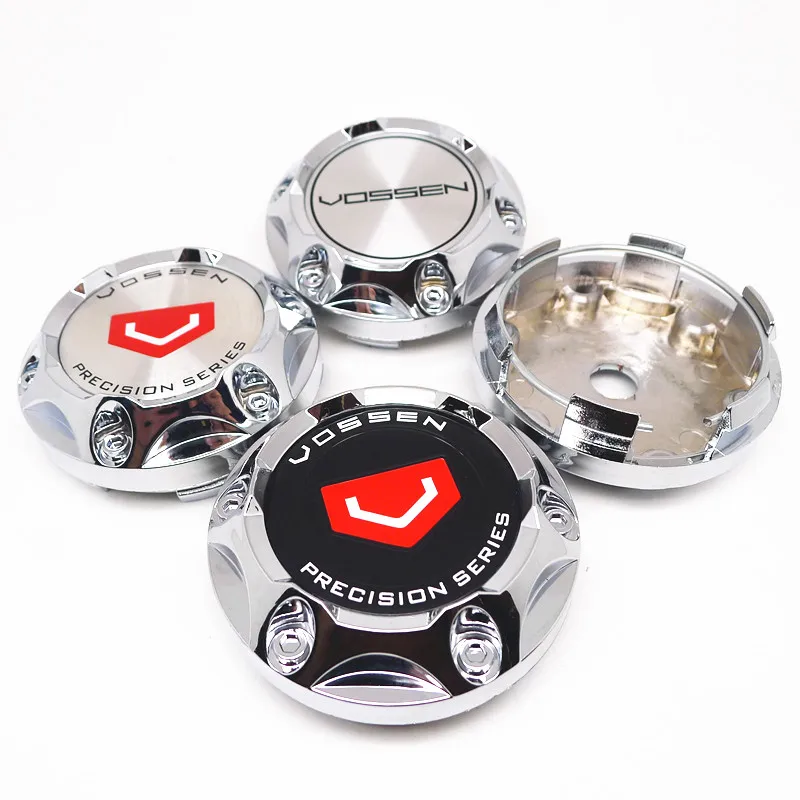 4pcs 68mm 62mm For Vossen Car Wheel Hub Rim Center Cap Cover 45mm Badge Emblem Sticker