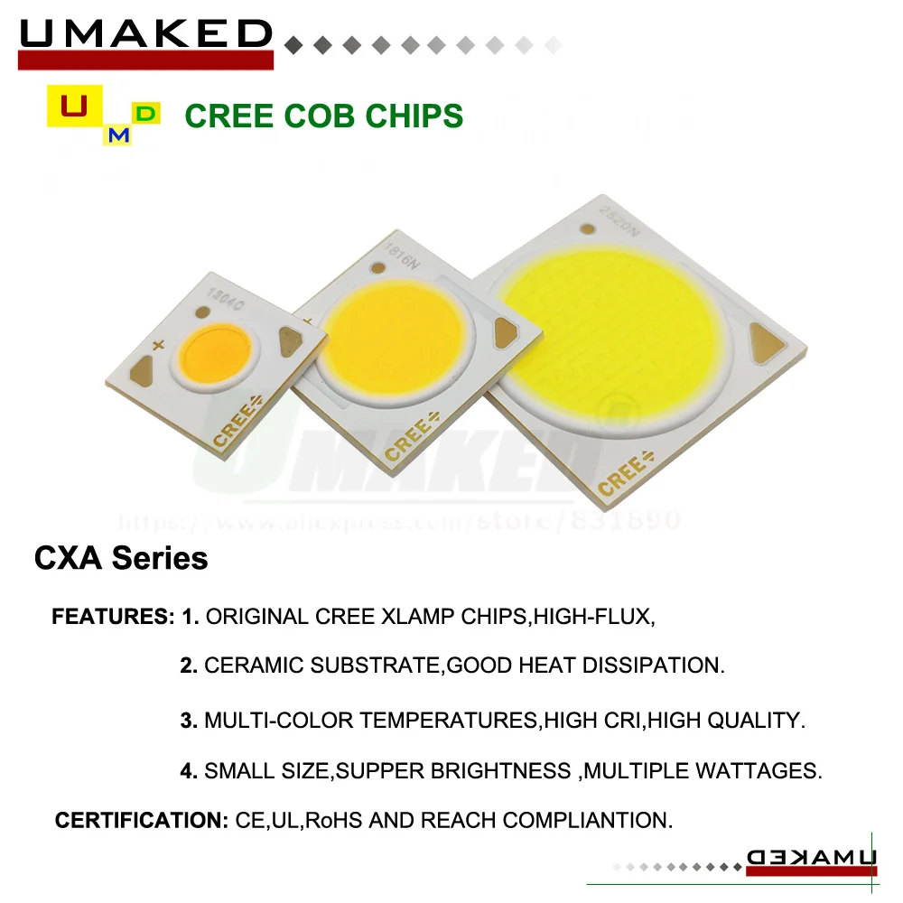 Imagem -02 - Cree Original Cxa2520 2530 Conduziu a Lâmpada do Emissor da Espiga Ilumina 6000k 4000k 3500k 3000k 36v42v 1500ma Cri 80 Grânulos de Diodo de Alta Intensidade o