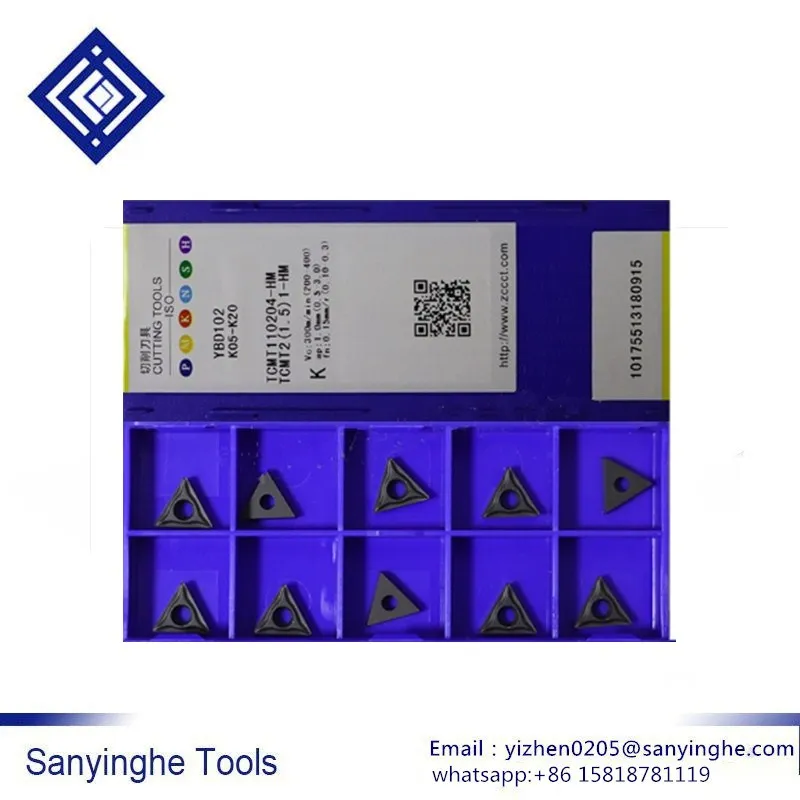 

YBD152 TCMT110204-HM cnc carbide turning inserts cnc blade lathe tool cnc tools (10pcs/lots)