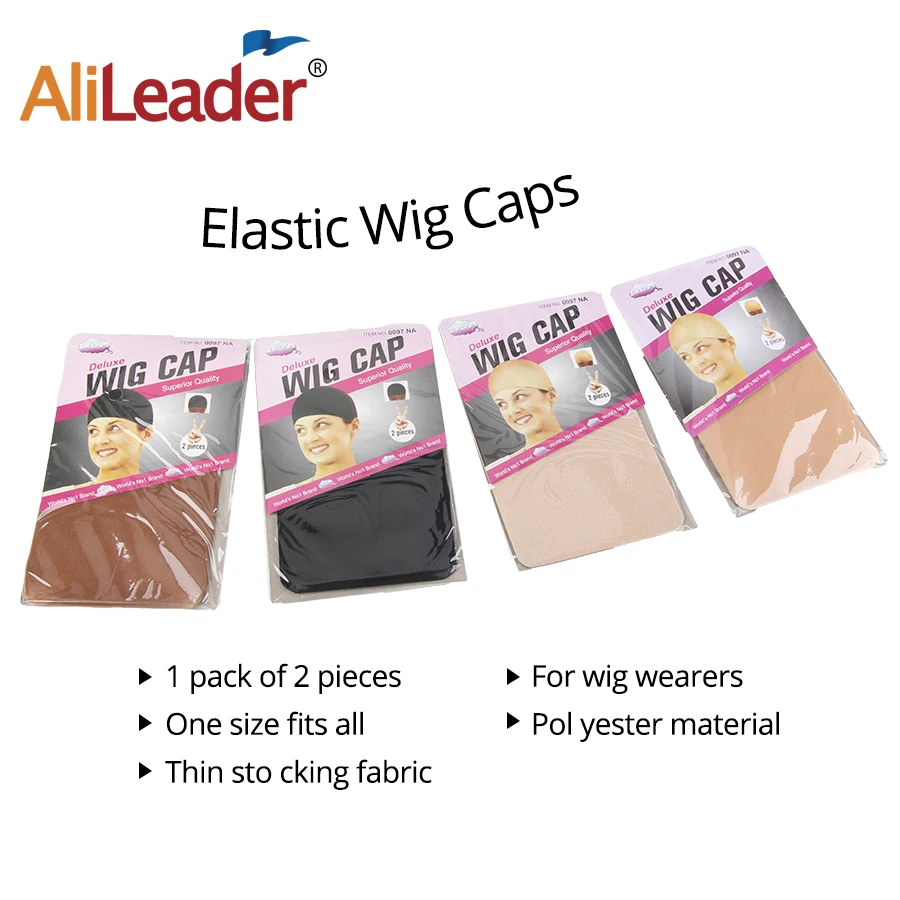 20 pz/10Pack calze Caps per parrucche Cap parrucca reti Stretch Mesh Snood retina per capelli nero marrone Beige parrucca Caps calza Cap per le donne