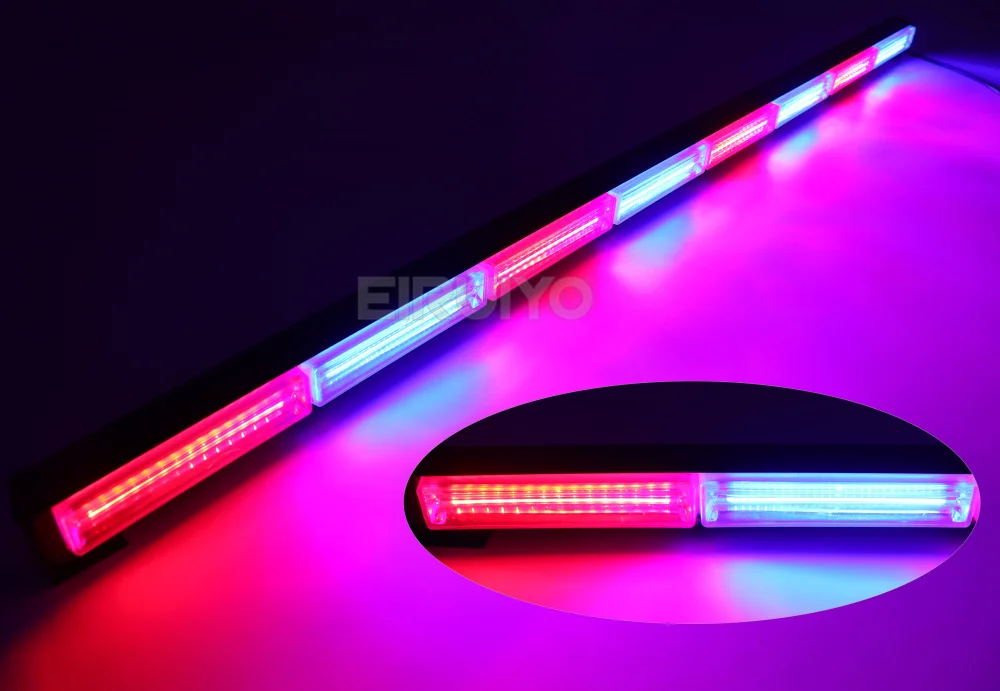 35 "41" 58 "COB LED Rot Blau Bernstein Auto Notlicht Verkehrsadviseur Fahrzeug Strobe Licht Bar Warnung blinkende Lampe 26 Modi – Detail 6
