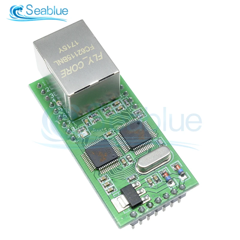 Imagem -03 - Ethernet Ttl Rs232 Série Ttl para Tcp ip Rj45 Conversor Módulo de Transmissão 3.3v ou 5v Suporte Automático Mdi Mdix Pcs