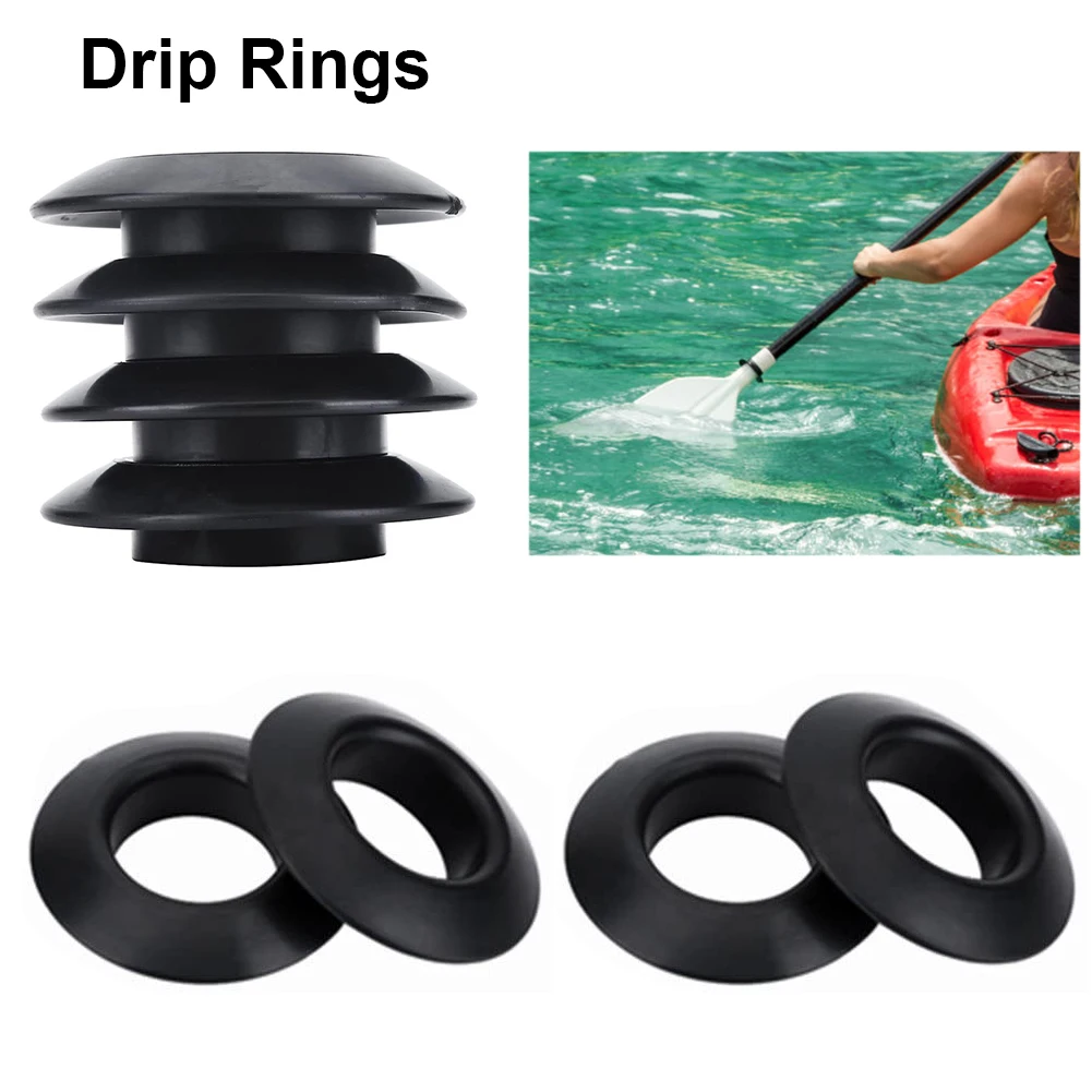 4PCS Easy To Install Outdoor Universal Kayak Paddle Rubber Drip Rings For Kayak Canoe Rafting Paddles Shaft