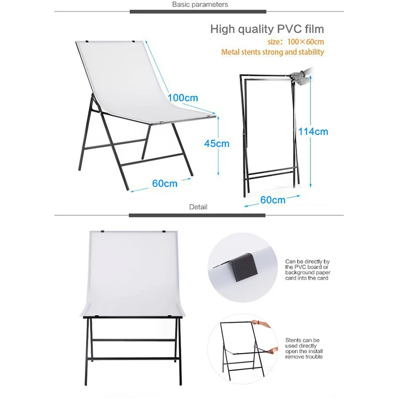 60*100cm Folding Portable Specialty Photography Photo Studio Shooting Table Photo For Still Life Product Shooting