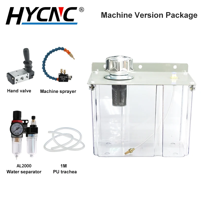 Macchina utensile CNC spruzzatore pneumatico tubo dell'acqua pompa dell'olio sistema di lubrificazione spruzzo d'acqua a bassa pressione serbatoio dell'olio trasparente 3L