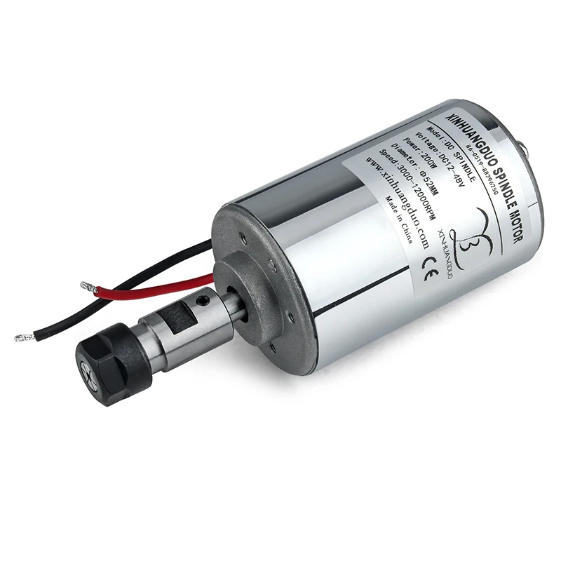 Imagem -02 - Air-cooling Spindle dc Motor Máquina de Gravura Cnc Er11 ou Er16 48v 200w 300w 400w 500w