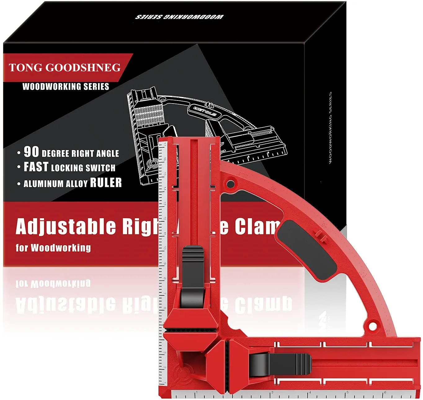 Abrazadera de esquina ajustable rápida, abrazadera de ángulo recto de 90 grados para carpintería, gran herramienta de regalo para padre, bricolaje, herramientas manuales