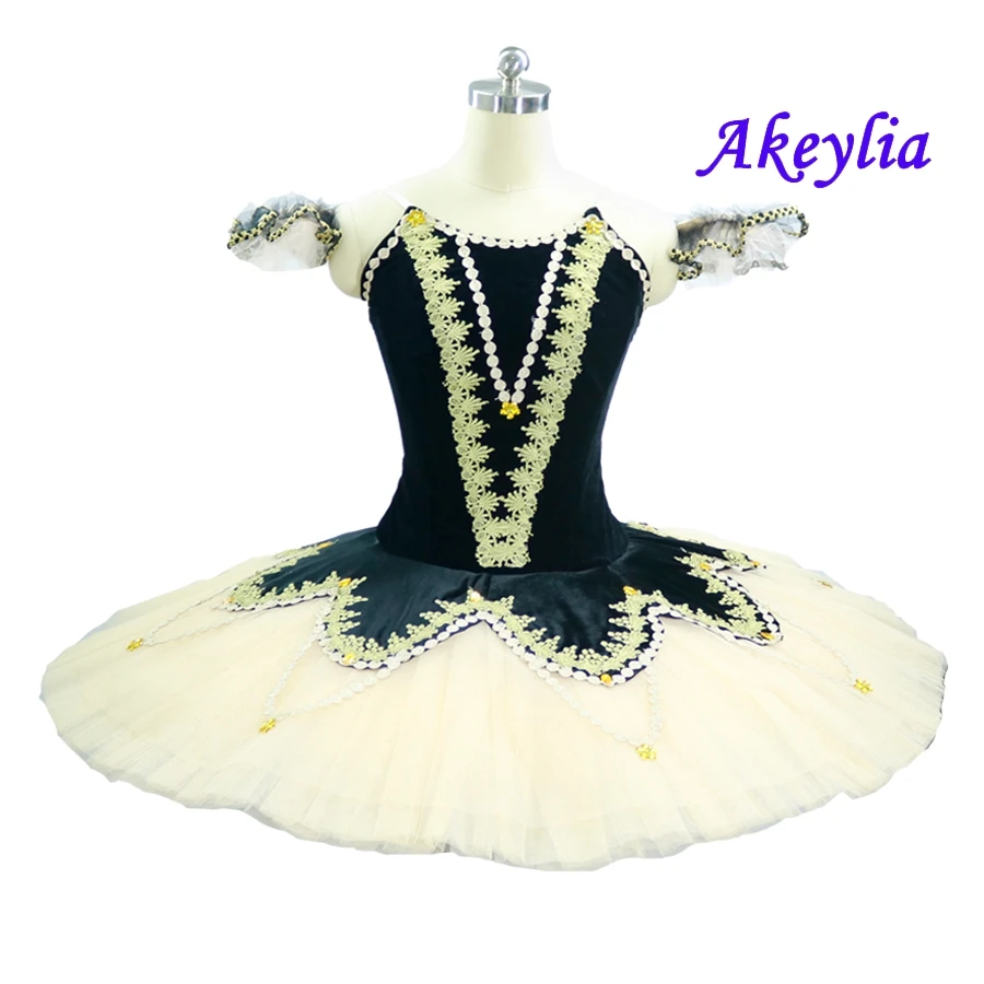 Adult Black Professional Ballet Competiton Classical Platter Tutu Egyptian Nights Dance Costumes Girls Nutcracker Ballet Tutu