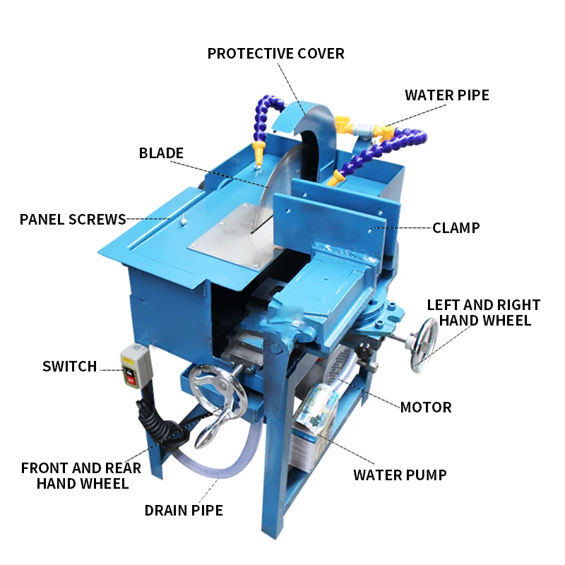 12 inch jade cutting machine desktop 1500W water cutting machine stone cutting jade gem cutting machine