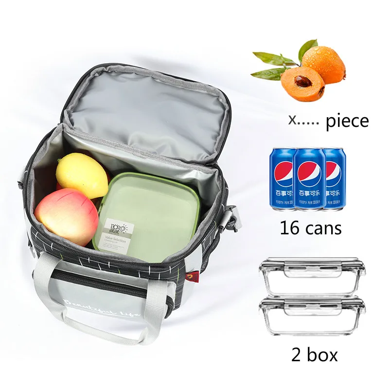 DENUONISS-bolsa enfriadora de leche para hombres y mujeres adultos, bolsa aislante de 16 latas, impermeable, portátil, para comida, Picnic, cerveza,
