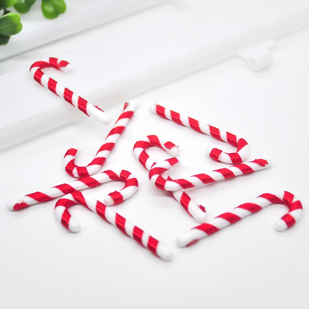 24PCS Christmas tree hanging candy cane stool decoration Christmas tree pendants home decorations children's toys cut cake