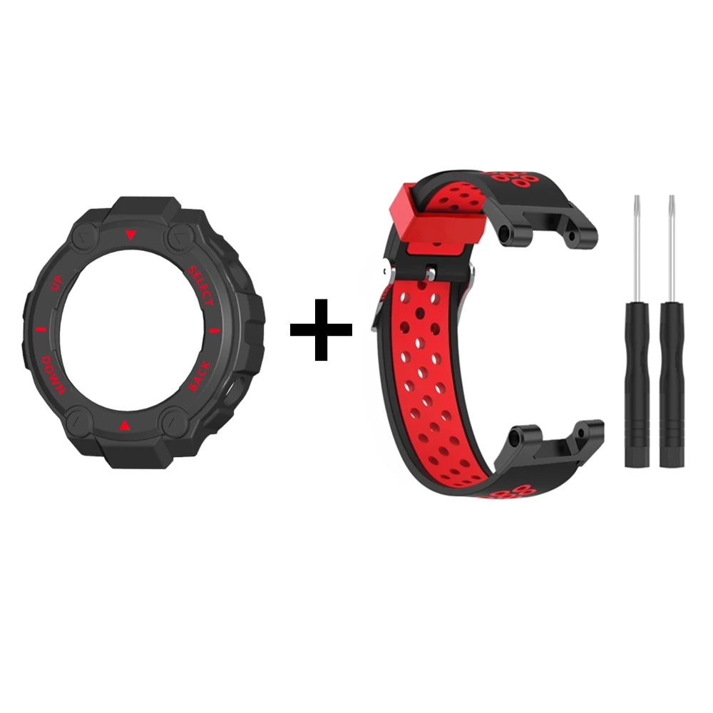 سوار ذكي pu واقية شل ل شاومي Huami Amazfit T Rex/T-rex برو الرياضة سيليكون معصمه حزام غطاء