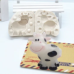 3D Cows Silicone Mold For Baking Baby Birthday Party Cake Decorating Tools Cupcake Baking Fondant Chocolate Candy Moulds M1108