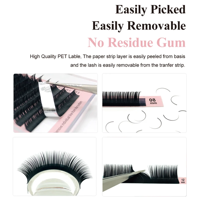 NATUHANA 5 Cases/Lot 16rows 8~25mm Mix Custom Mink Eyelash Extension Dlux Natural Soft False Mink Lashes Cilia Makeup Cilios