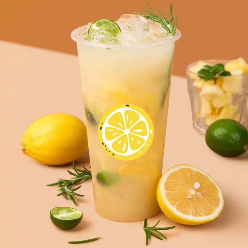 Kleine Verse Fruit Sticker Lemon Melk Thee Afdichting Sticker Leuke Creative Gift Decoratie Sticker Creatieve Label