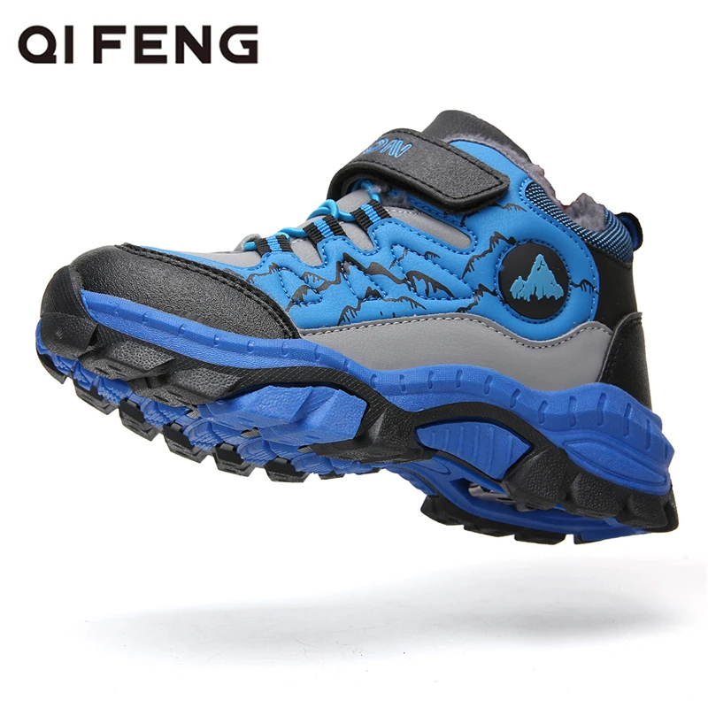 

Sports Hiking Shoes Boy Anti-Skid Claw Trekking Shoes Winter Kids Climbing Footwear Waterproof Children Shoes Autumn Sneakers